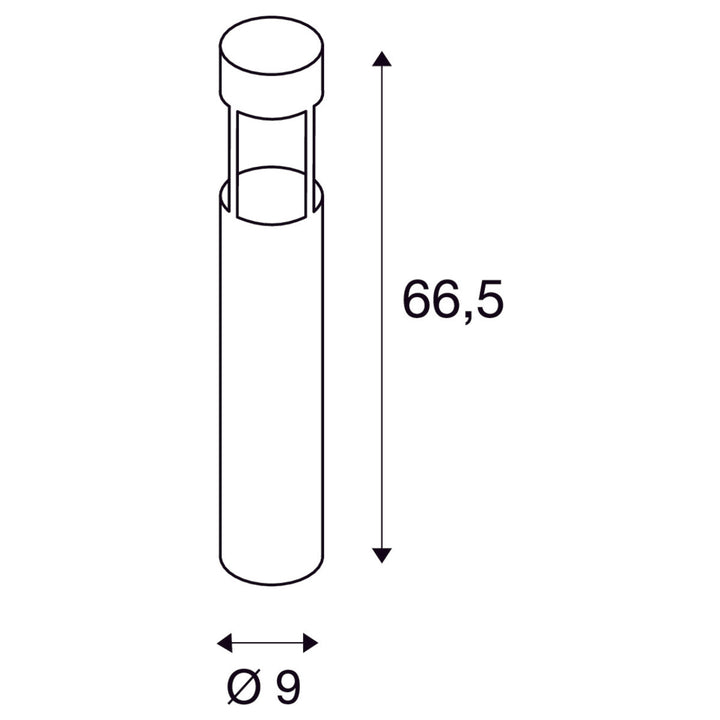 Slots pullert 66,5 cm 4,5W 3000 Kelvin IP44-Utebelysning pullert-Slv-Antrasitt-slv-231455-Lightup.no