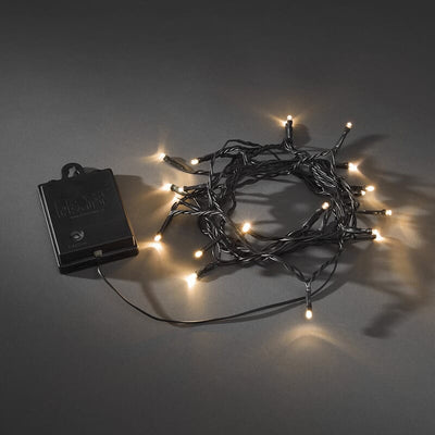 Slynge 20 minilys LED utendørs IP44 med skumringssensor og timer - Amber-Julebelysning juletrelys ute-Konstsmide-Kse-3722-800-Lightup.no