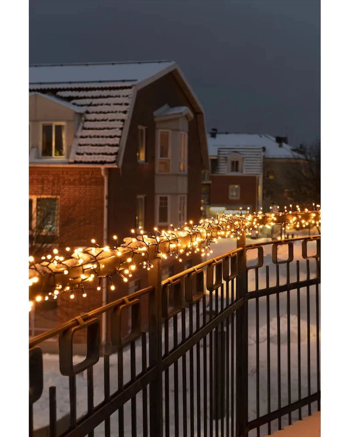 Slynge Cluster 1000 LED 27meter IP44 Frostet - Varmhvit-Julebelysning juletrelys ute-Konstsmide-3870-130-Lightup.no