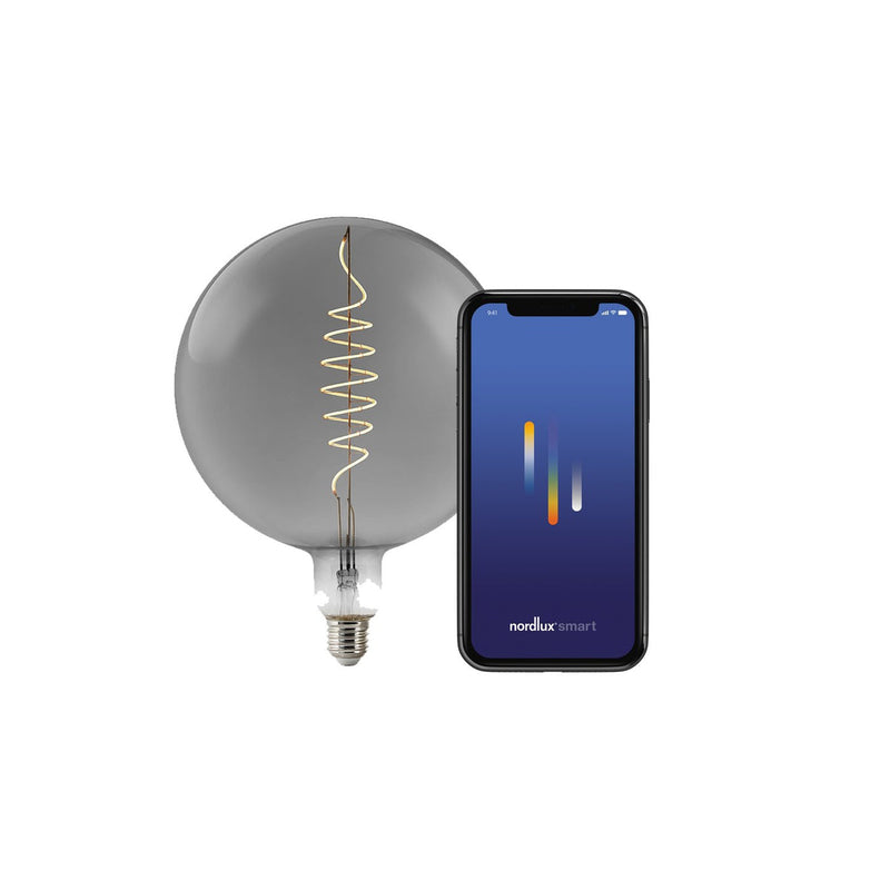Smartpære E27 4,7W 1800 Kelvin 100 Lumen 200 mm - Røykfarget-Smartpærer E27-Nordlux-2280032747-Lightup.no