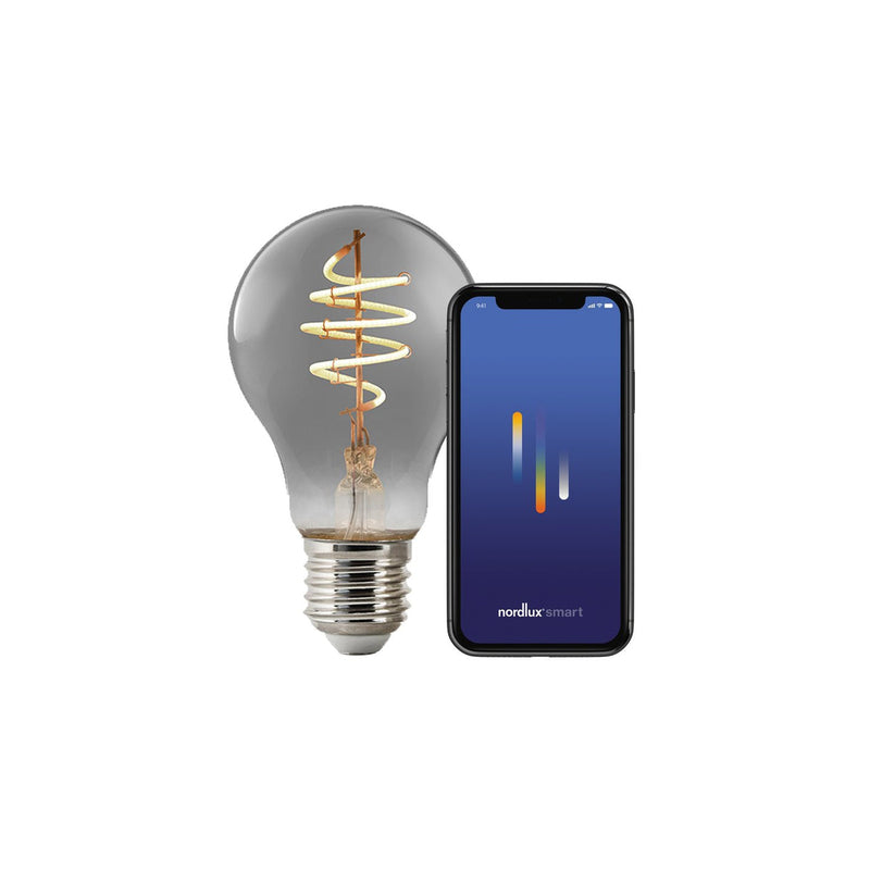 Smartpære E27 4,7W 1800 Kelvin 100 Lumen 60 mm - Røykfarget-Smartpærer E27-Nordlux-2280012747-Lightup.no
