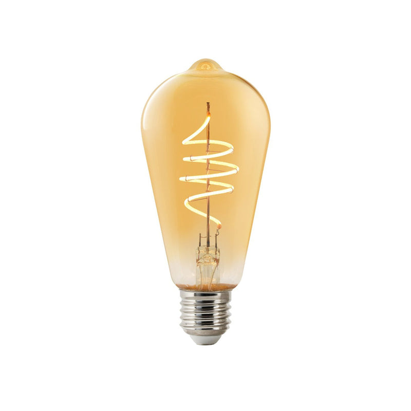 Smartpære E27 ST64 4,7W 2200 Kelvin 380 Lumen 64mm - Amberfarget-Smartpærer E27-Nordlux-2170112747-Lightup.no
