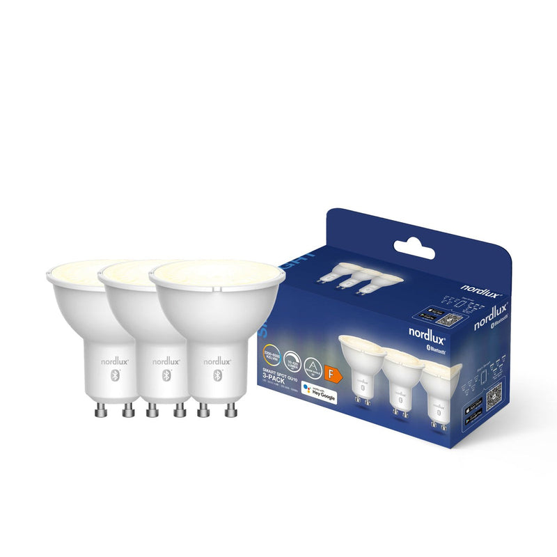 Smartpære GU10 2200-6500 Kelvin 420 Lumen 4,8W - 3 pakning-LED-pære GU10-Nordlux-2270031000-Lightup.no