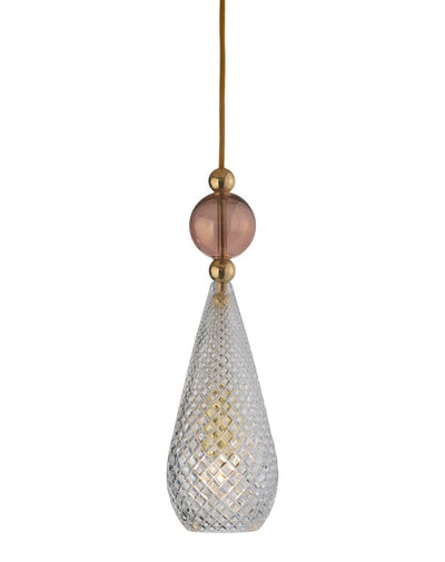 Smykke takpendel M Klar krystall/gull/oksidian-Takpendler-EBB & FLOW-LA101138-Lightup.no