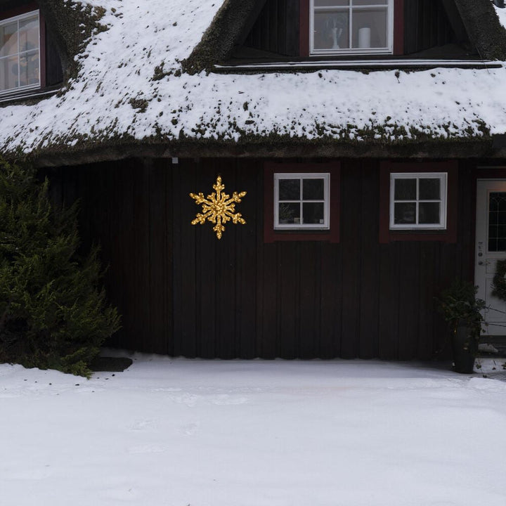 Snøfnugg med LED og dimmer utendørs – 40 cm-Julebelysning dekor og pynt ute-Konstsmide-Hvit-4412-803-Lightup.no