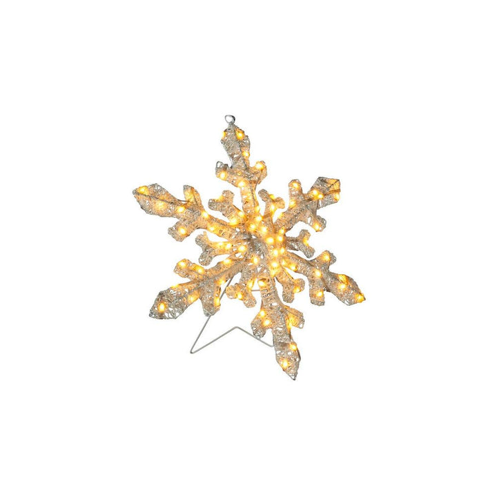 Snøfnugg med LED og dimmer utendørs – 40 cm-Julebelysning dekor og pynt ute-Konstsmide-Hvit-4412-803-Lightup.no
