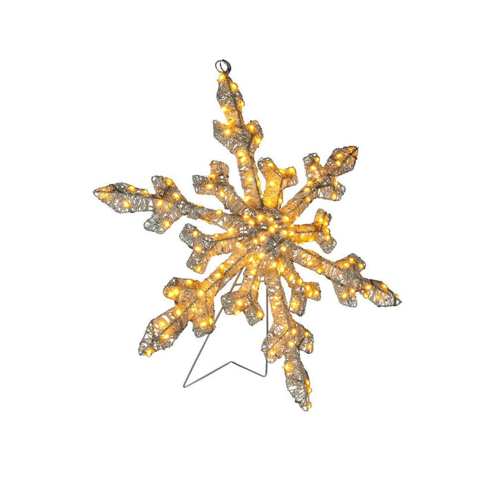 Snøfnugg med LED og dimmer utendørs – 60 cm-Julebelysning dekor og pynt ute-Konstsmide-Hvit-4413-803-Lightup.no