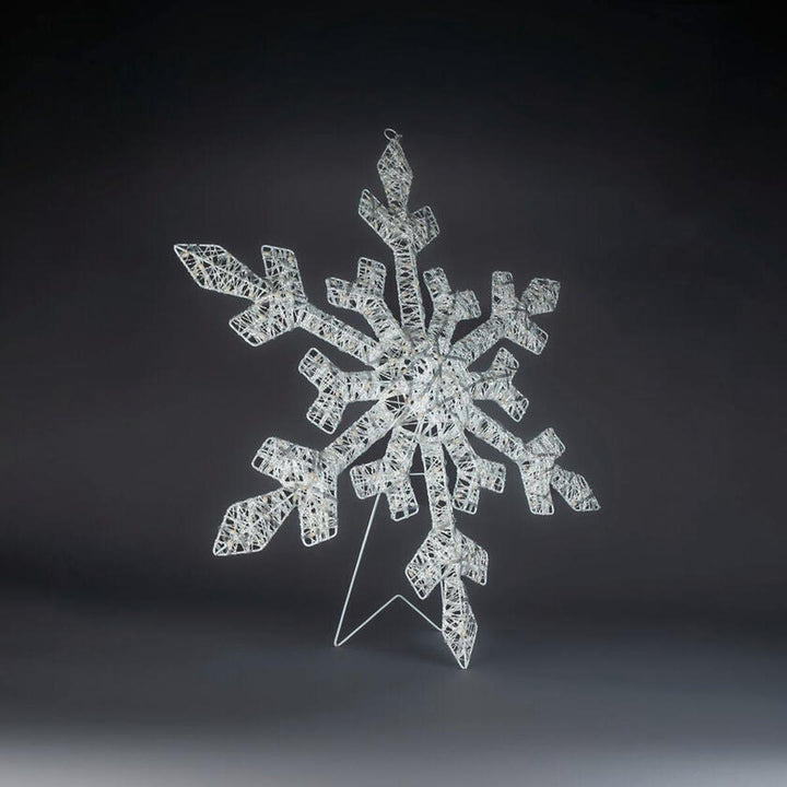Snøfnugg med LED og dimmer utendørs – 80 cm-Julebelysning dekor og pynt ute-Konstsmide-Hvit-4414-803-Lightup.no