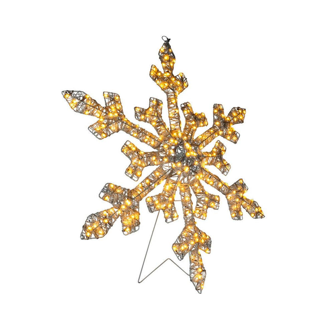 Snøfnugg med LED og dimmer utendørs – 80 cm-Julebelysning dekor og pynt ute-Konstsmide-Hvit-4414-803-Lightup.no
