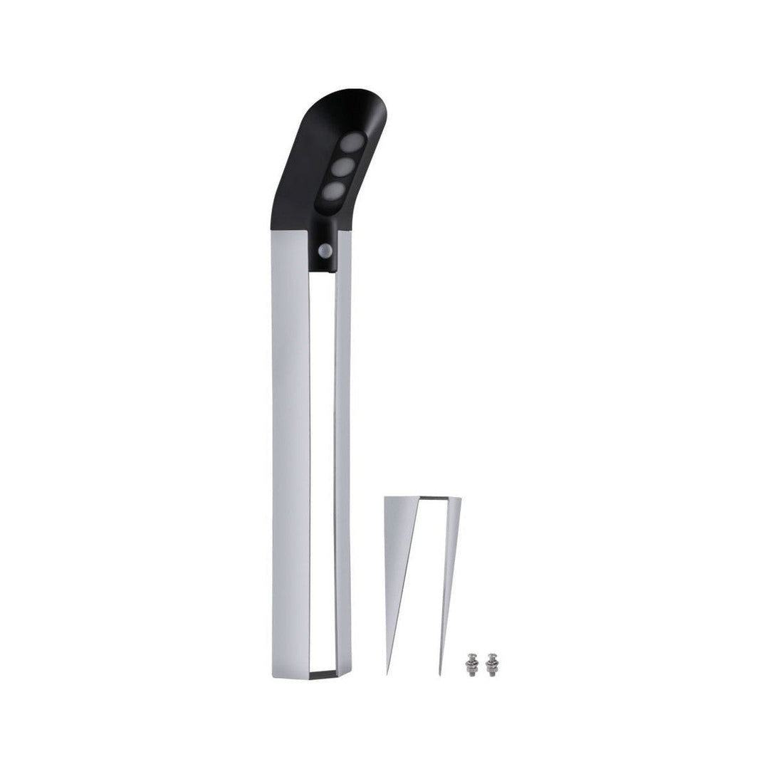 Solar LED pullert 1,22W 3000 Kelvin m/bevegelses sensor IP44 - Solcelle-Utebelysning pullert-Paulmann-Antrasitt-Pl-94252-Lightup.no