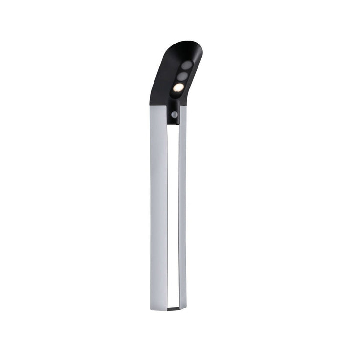 Solar LED pullert 1,22W 3000 Kelvin m/bevegelses sensor IP44 - Solcelle-Utebelysning pullert-Paulmann-Antrasitt-Pl-94252-Lightup.no