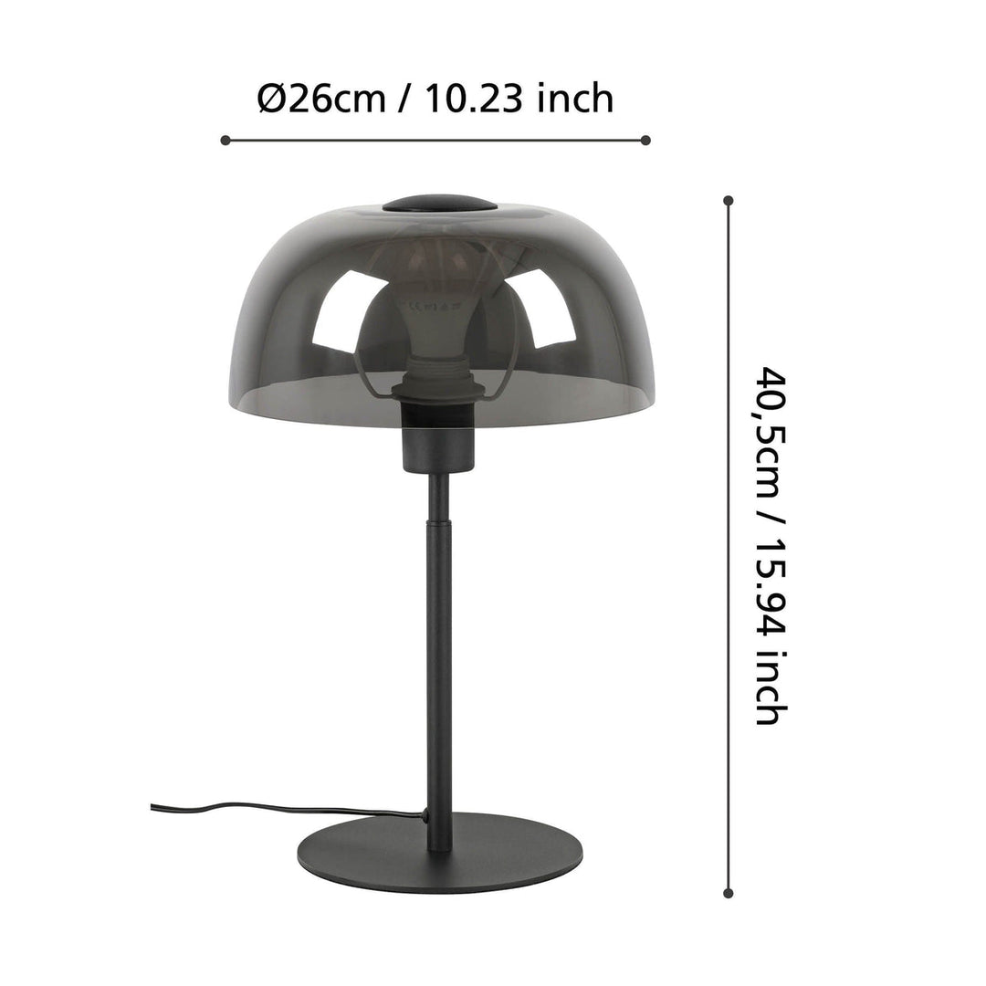 Solo bordlampe - Svart/Opal-Bordlamper-Eglo-900142-Lightup.no