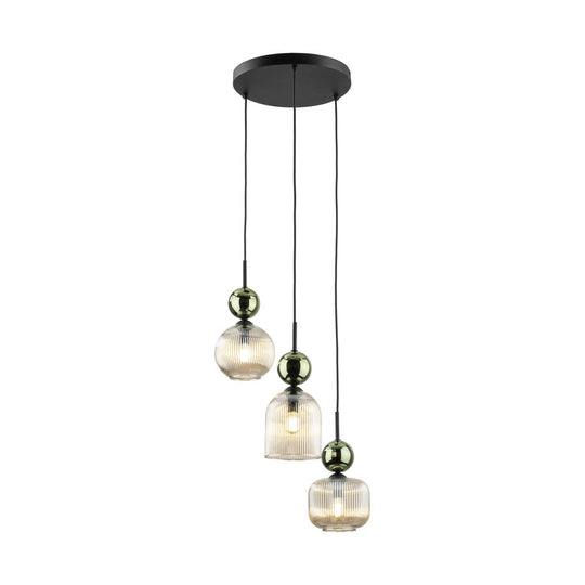 Sophia takpendel 3-lys-Takpendler-TK Lighting-Grønn / Amber-TK-11148-Lightup.no