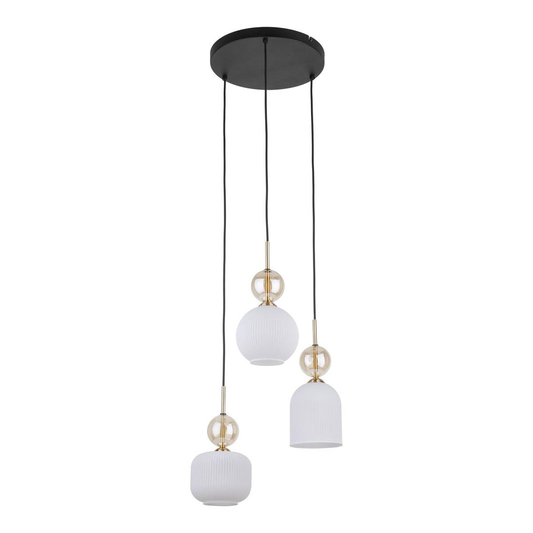 Sophia takpendel 3-lys-Takpendler-TK Lighting-Amber / Hvit-TK-11592-Lightup.no
