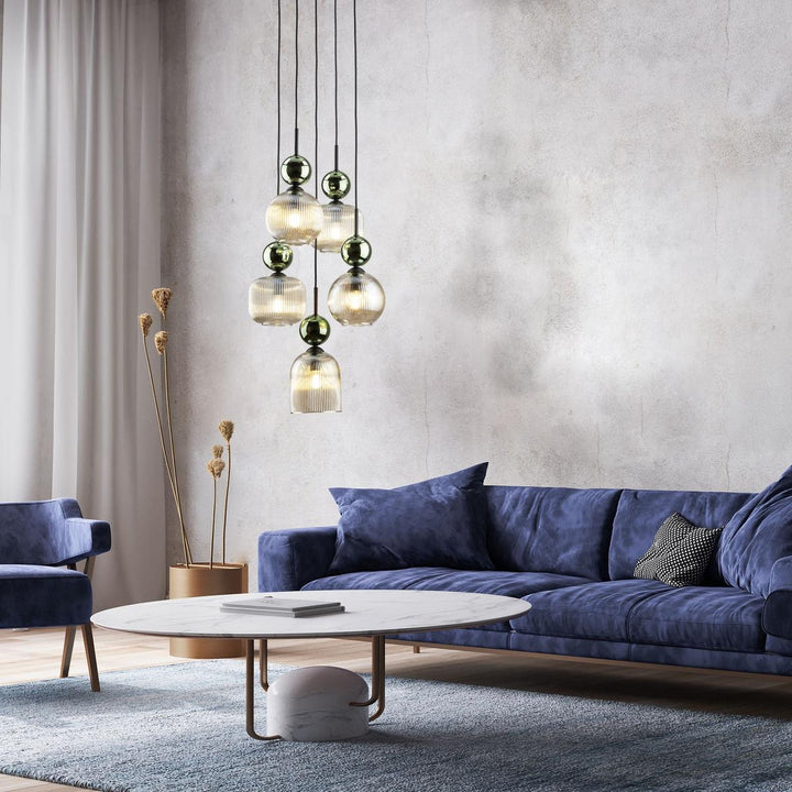 Sophia takpendel 5-lys-Takpendler-TK Lighting-Amber-TK-11043-Lightup.no