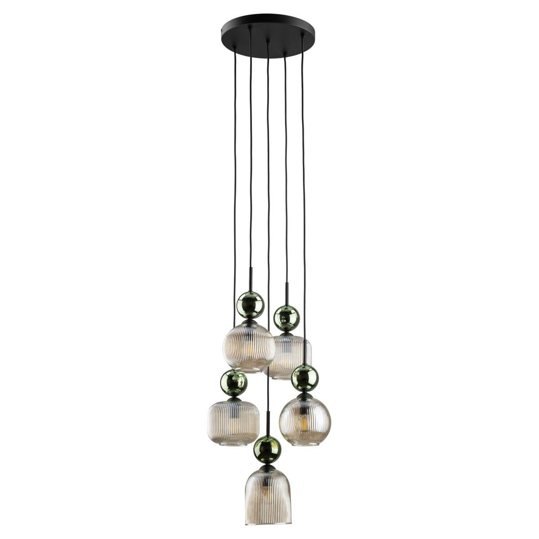 Sophia takpendel 5-lys-Takpendler-TK Lighting-Grønn / Amber-TK-11149-Lightup.no