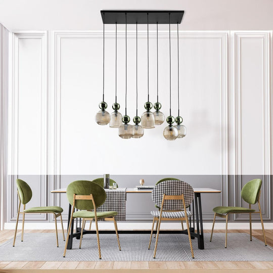 Sophia takpendel 8-lys-Takpendler-TK Lighting-Grønn / Amber-TK-11151-Lightup.no