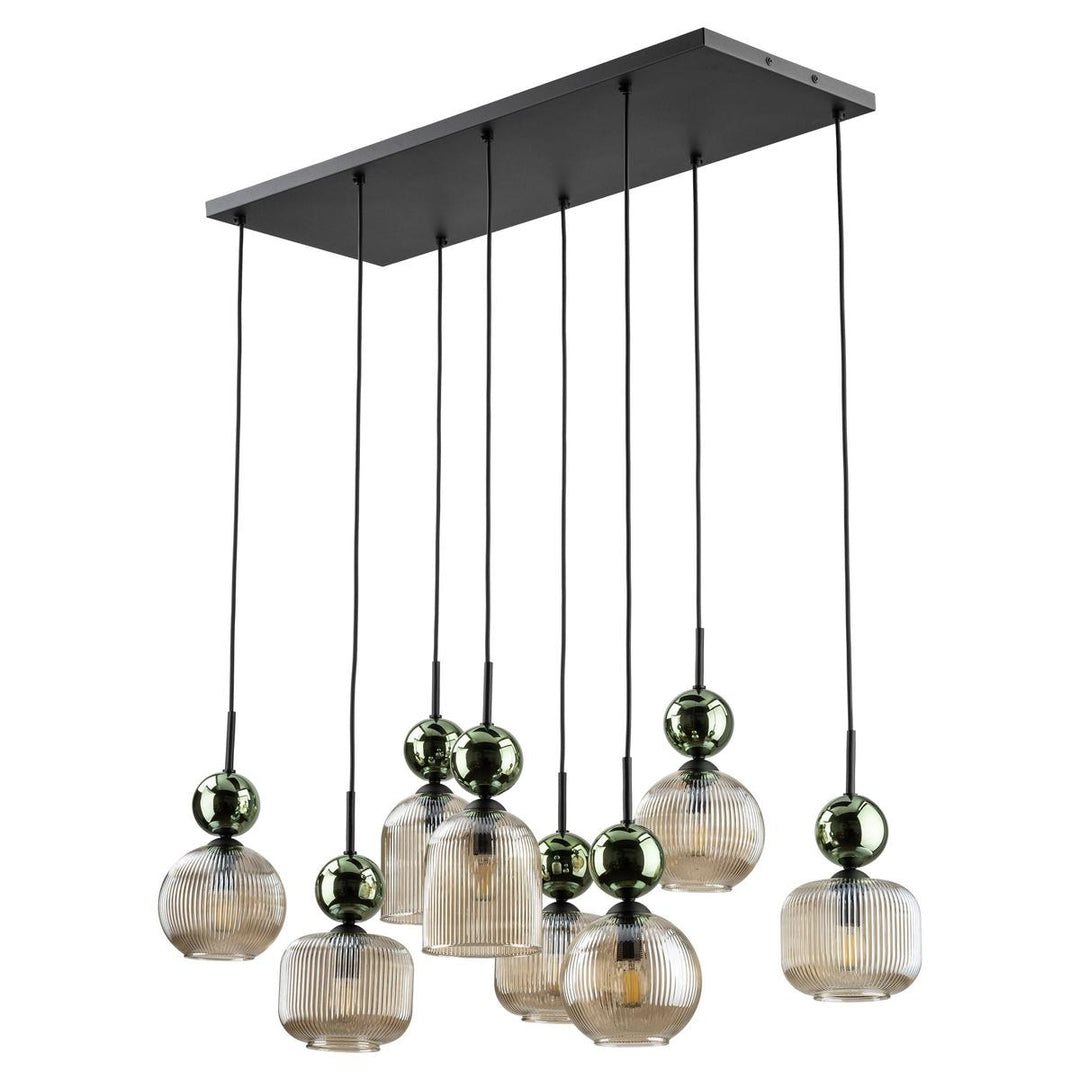Sophia takpendel 8-lys-Takpendler-TK Lighting-Grønn / Amber-TK-11151-Lightup.no