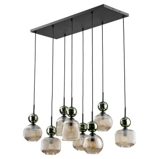 Sophia takpendel 8-lys-Takpendler-TK Lighting-Grønn / Amber-TK-11151-Lightup.no