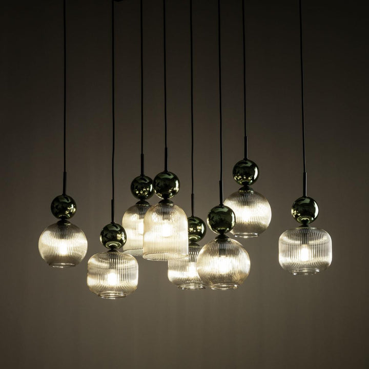 Sophia takpendel 8-lys-Takpendler-TK Lighting-Grønn / Amber-TK-11151-Lightup.no