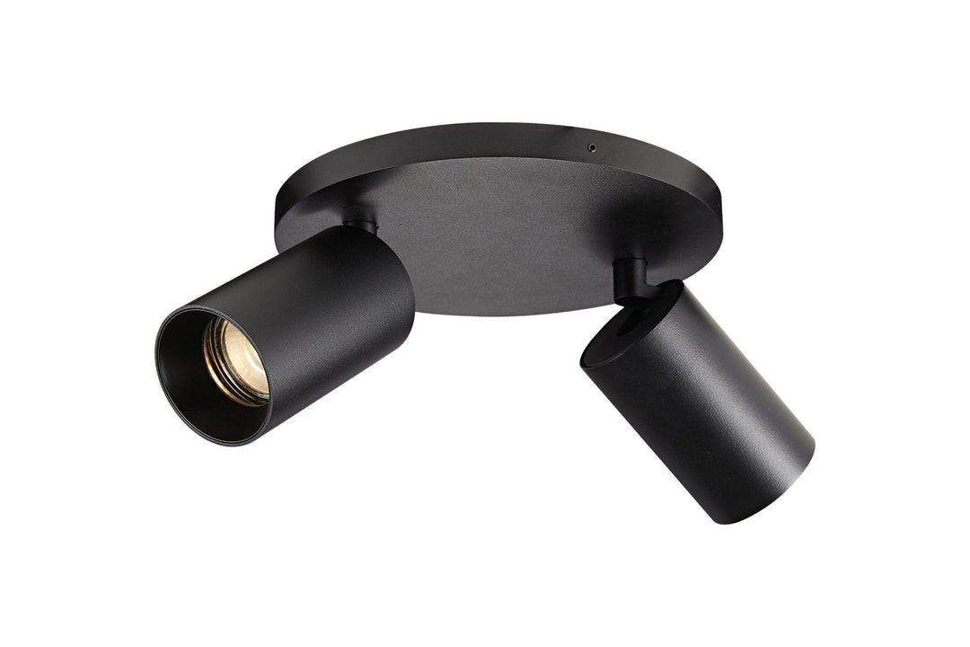 Spoton Circle takspot 2 lys GU10 - Svart - 2-310-02-2 - Lightup.no