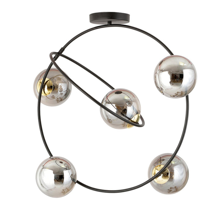 Stardom taklampe 5-lys-Taklamper-Emibig-Svart/Røykfarget-1292/5-Lightup.no