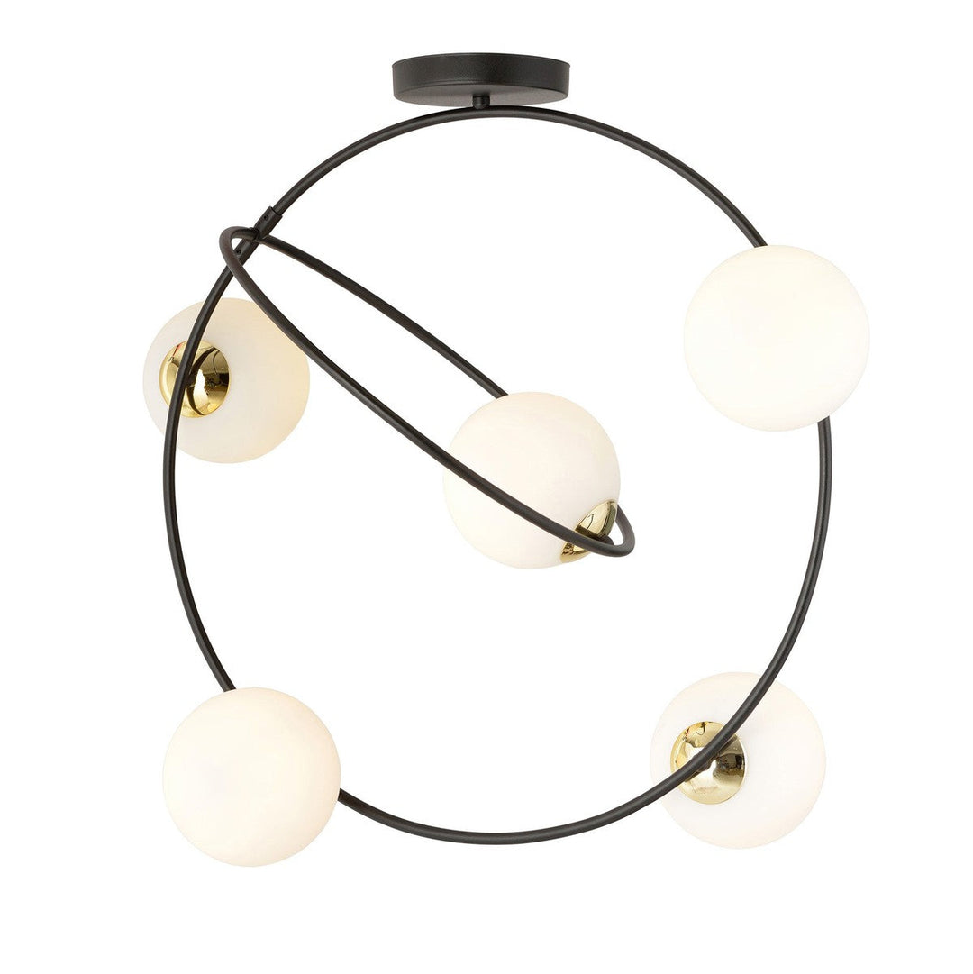 Stardom taklampe 5-lys-Taklamper-Emibig-Svart/Røykfarget-1292/5-Lightup.no