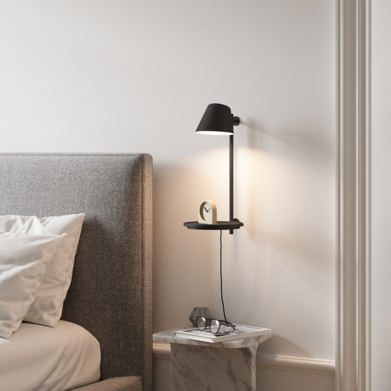 Stay vegglampe med USB 21W LED - Svart-Vegglamper-DFTP-48171003-Lightup.no