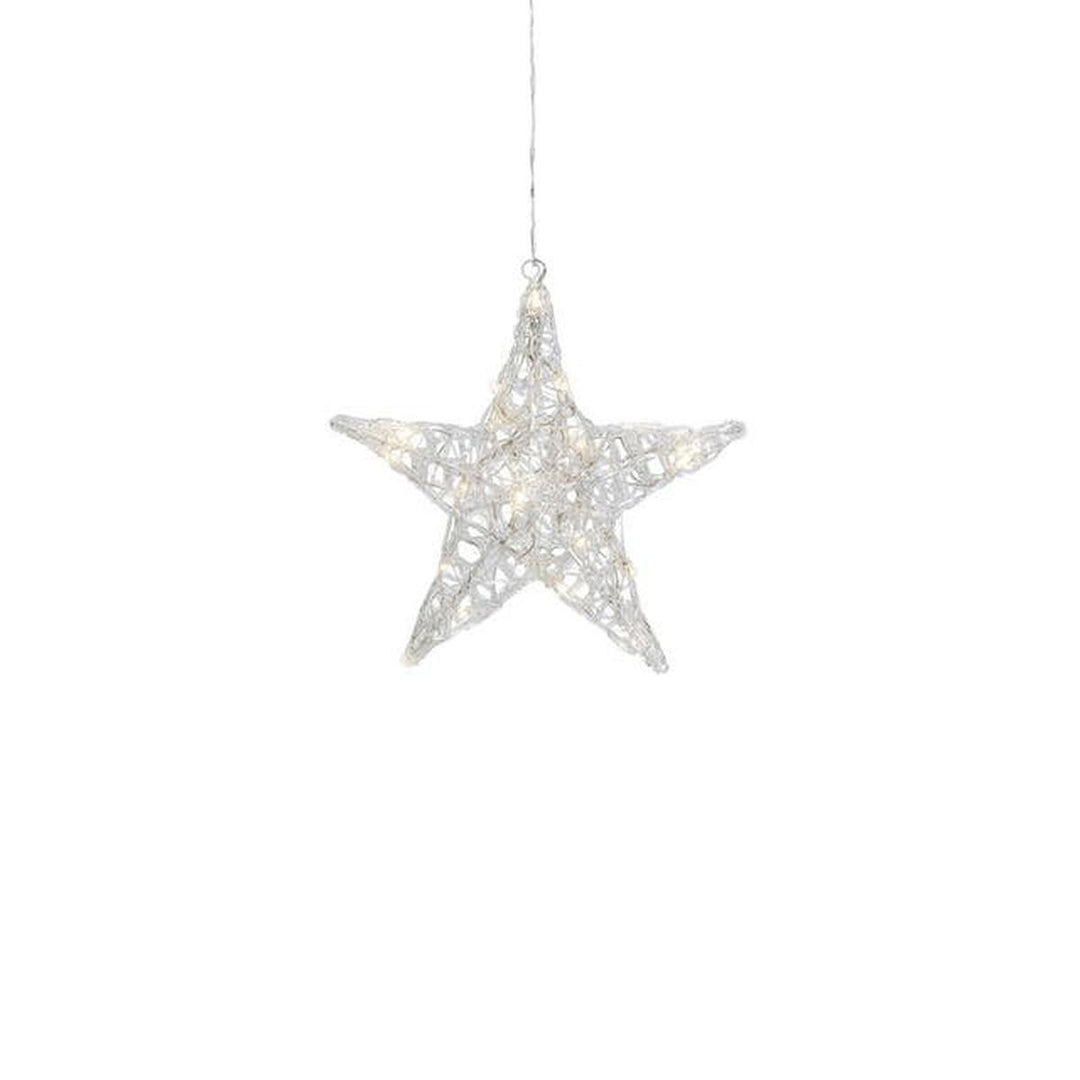 Stjerne akrylplast 34cm-Julebelysning adventstjerne-Konstsmide-Hvit-6102-103-Lightup.no