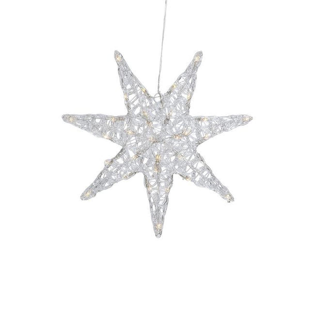Stjerne akrylplast 45 cm-Julebelysning adventstjerne-Konstsmide-Transparent-6110-103-Lightup.no