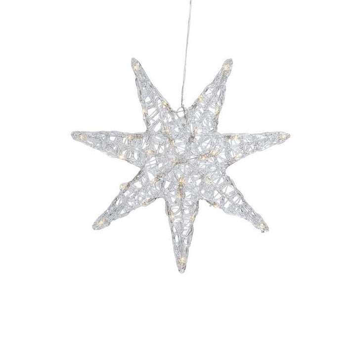Stjerne akrylplast 45 cm-Julebelysning adventstjerne-Konstsmide-Transparent-6110-103-Lightup.no