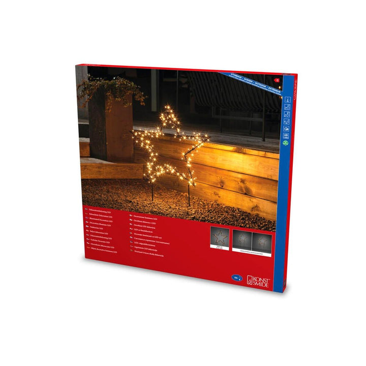 Stjerne på pinne med 150 LED utendørs – 65 cm-Julebelysning dekor og pynt ute-Konstsmide-Svart-4463-800-Lightup.no