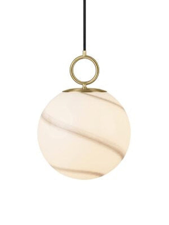 Stockholm takpendel Ø24 cm-Takpendler-Halo Designs-Opal/Marmorbrun-5705639745609-Lightup.no