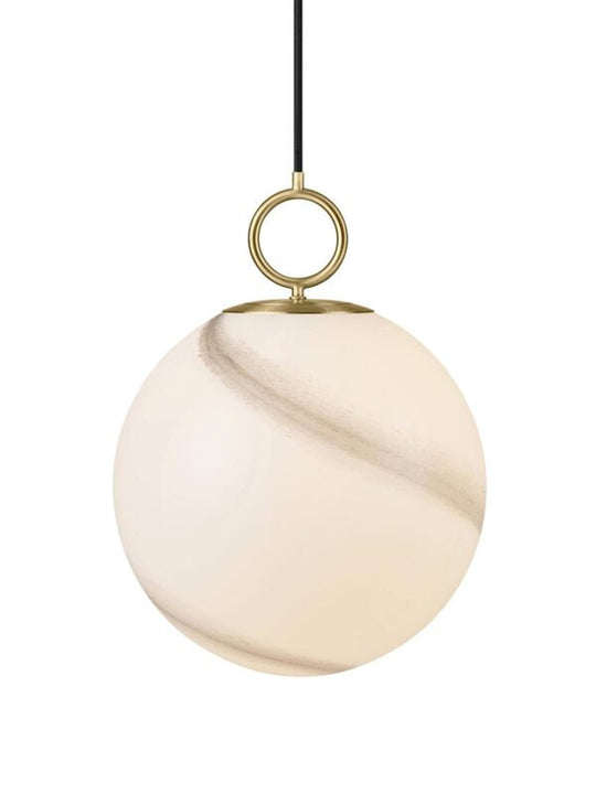 Stockholm takpendel Ø30 cm-Takpendler-Halo Designs-Opal/Marmorbrun-5705639745654-Lightup.no