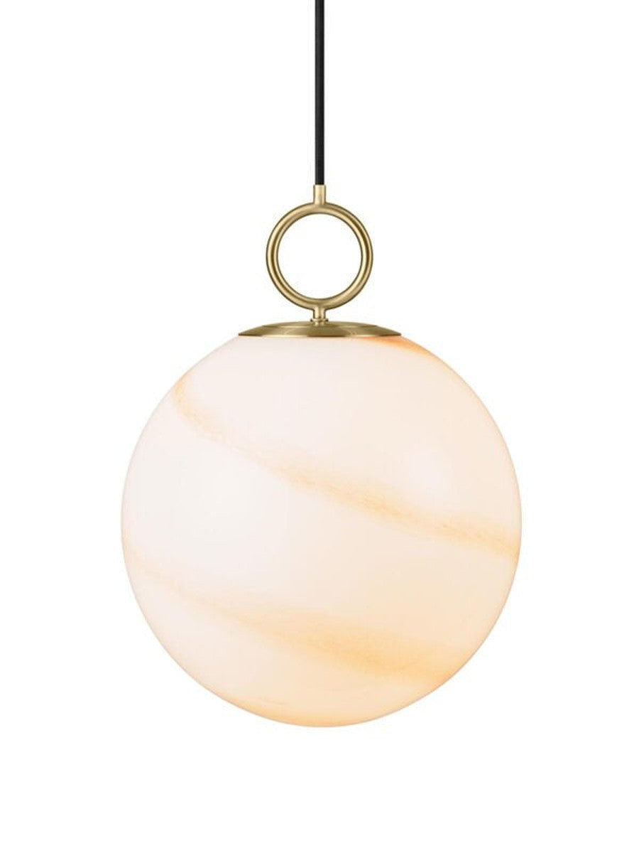 Stockholm takpendel Ø30 cm-Takpendler-Halo Designs-Opal/Marmorbrun-5705639745654-Lightup.no