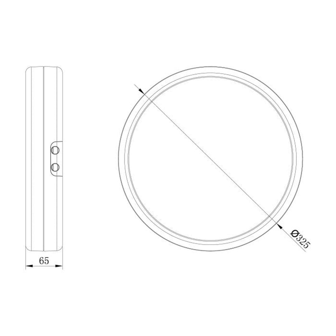 Storm 325 taklampe 3000/4000 Kelvin 10/18/24W IP65-Utebelysning taklampe-NorDesign-Svart-493009124-Lightup.no