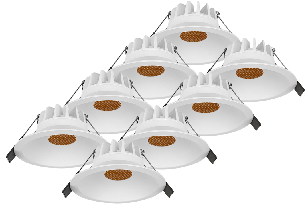 Styx lavtbyggende downlight 7,5W 2700K RA95 IP44 - 8 pakning-Downlight lavtbyggende-Aneta Lighting-Hvit-AP-3210659-Lightup.no