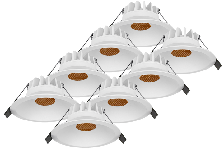 Styx lavtbyggende downlight 7,5W 2700K RA95 IP44 - 8 pakning-Downlight lavtbyggende-Aneta Lighting-Hvit-AP-3210659-Lightup.no