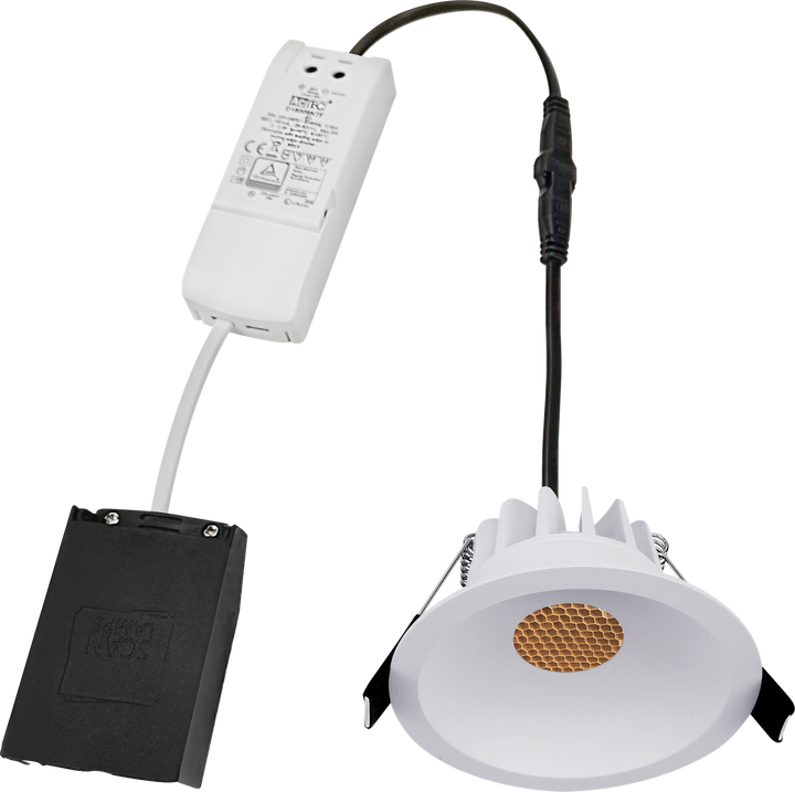 Styx lavtbyggende downlight 7,5W 2700K RA95 IP44 - 8 pakning-Downlight lavtbyggende-Aneta Lighting-Hvit-AP-3210659-Lightup.no