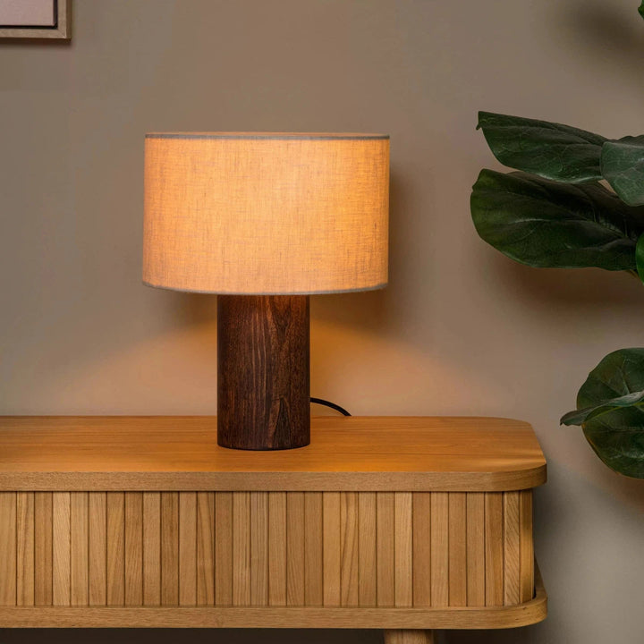 Tachina bordlampe 31,5 cm-Bordlamper-Lucide-Tre / Natur-LC06526/81/70-Lightup.no