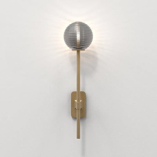 Tacoma Single Grande vegglampe IP44 - Antikk Messing/Røykfarget kuppel-Baderomsbelysning vegglamper-Astro Lighting-Antikk messing / Røyk-Asg__1429009+5036005-Lightup.no