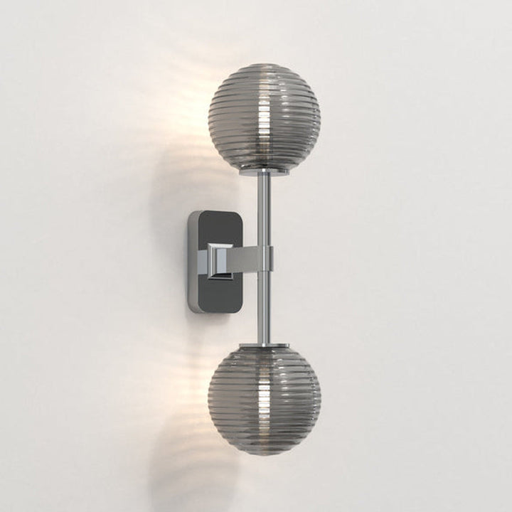 Tacoma Twin vegglampe IP44-Baderomsbelysning vegglamper-Astro Lighting-Krom / Røyk-Asg__1429002+5036005-Lightup.no