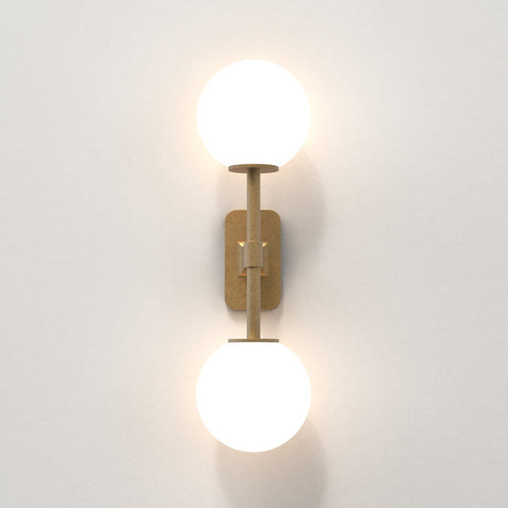 Tacoma Twin vegglampe IP44-Baderomsbelysning vegglamper-Astro Lighting-Messing / Opal-Asg__1429008+5036001-Lightup.no