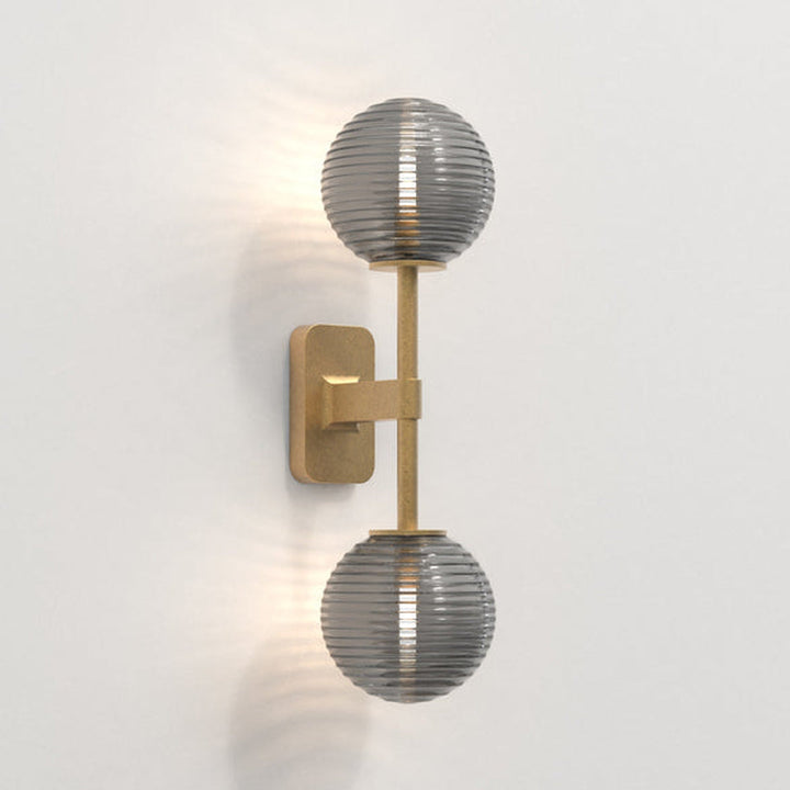 Tacoma Twin vegglampe IP44-Baderomsbelysning vegglamper-Astro Lighting-Messing / Opal-Asg__1429008+5036001-Lightup.no