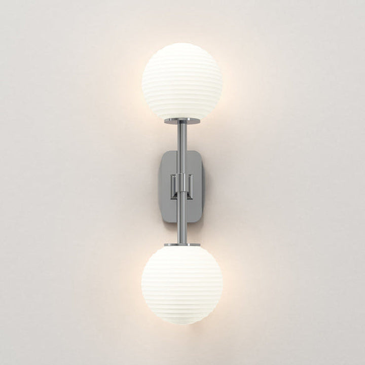 Tacoma Twin vegglampe IP44-Baderomsbelysning vegglamper-Astro Lighting-Messing / Opal-Asg__1429008+5036001-Lightup.no