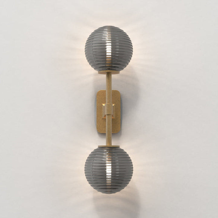 Tacoma Twin vegglampe IP44-Baderomsbelysning vegglamper-Astro Lighting-Messing / Opal-Asg__1429008+5036001-Lightup.no