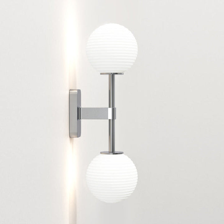 Tacoma Twin vegglampe IP44-Baderomsbelysning vegglamper-Astro Lighting-Messing / Opal-Asg__1429008+5036001-Lightup.no