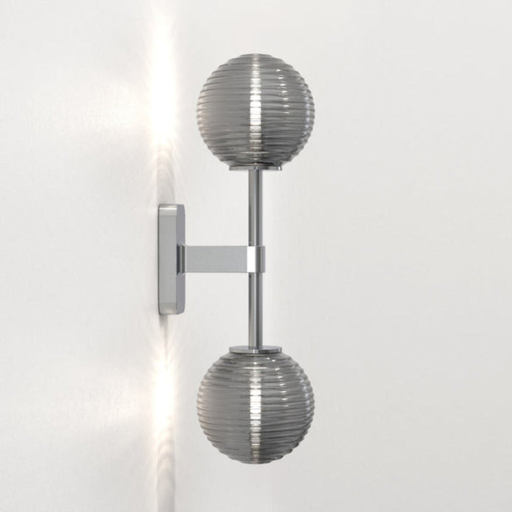 Tacoma Twin vegglampe IP44-Baderomsbelysning vegglamper-Astro Lighting-Messing / Opal-Asg__1429008+5036001-Lightup.no
