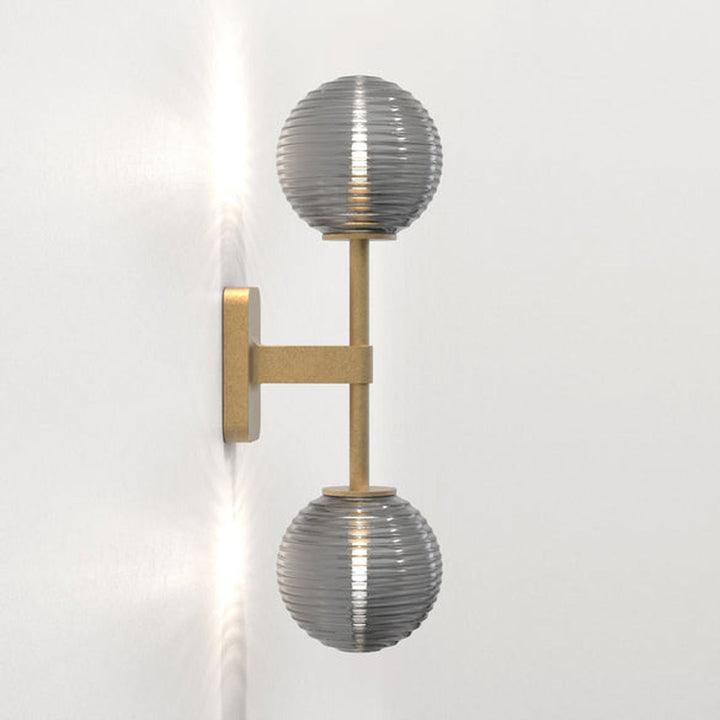 Tacoma Twin vegglampe IP44-Baderomsbelysning vegglamper-Astro Lighting-Messing / Opal-Asg__1429008+5036001-Lightup.no