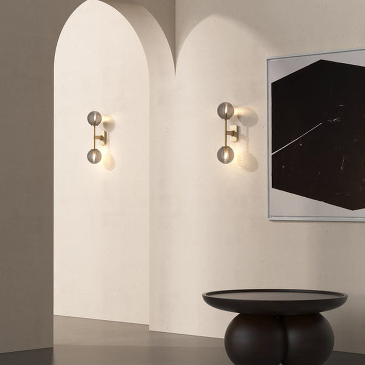 Tacoma Twin vegglampe IP44-Baderomsbelysning vegglamper-Astro Lighting-Messing / Opal-Asg__1429008+5036001-Lightup.no